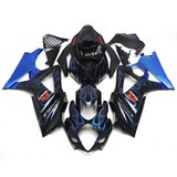 0388 Fairing Suzuki Gsxr1000 K7 07 08 2007 2008 Black Blue Flame